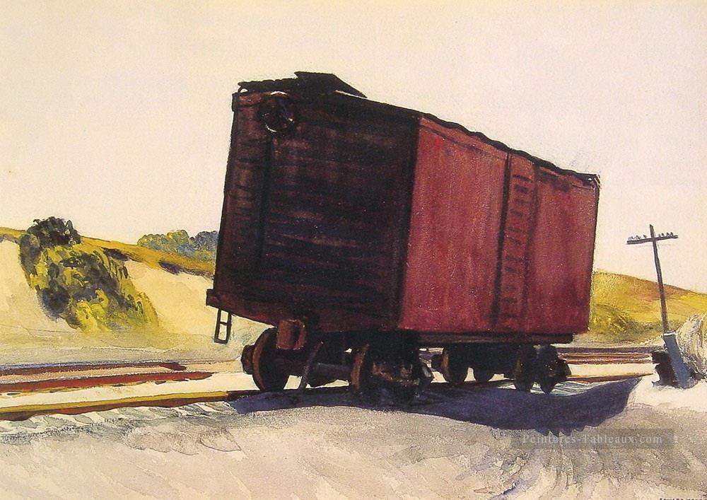 wagon de marchandises à truro Edward Hopper Peintures à l'huile
